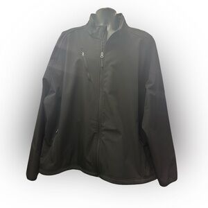 Black Textured Soft Shell Jacket